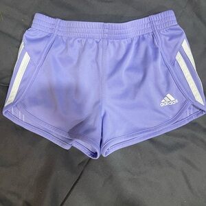 Adidas Kids Lavender Shorts with White Accents